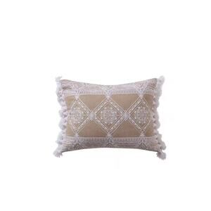 Levtex Home NWT Harleson White Diamonds with Tassels Throw Pillow 14x18